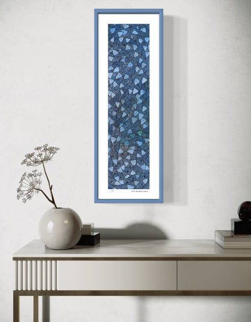 Fish Stick Sardines is a Limited Edition Print by Seth B. Minkin, with rich cobalt blues, seafoam greens, and vibrant golds, capturing detailed sardines.