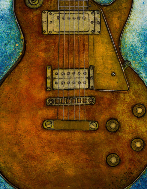 GIBSON LES PAUL CUSTOM | framed giclee on canvas print