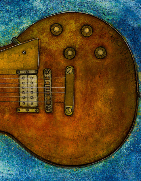 GIBSON LES PAUL CUSTOM | framed giclee on canvas print