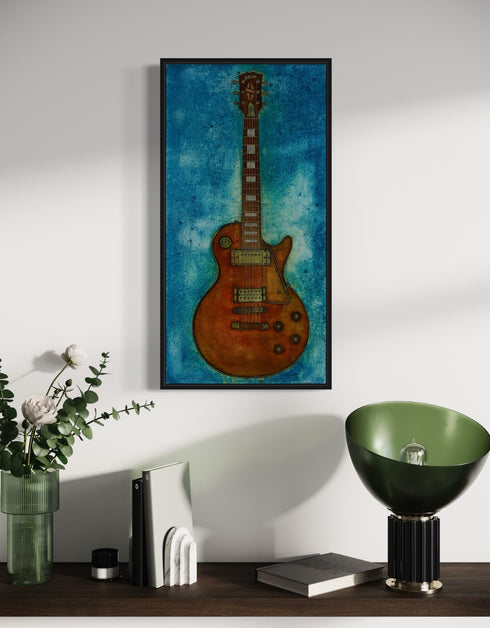 GIBSON LES PAUL CUSTOM | framed giclee on canvas print
