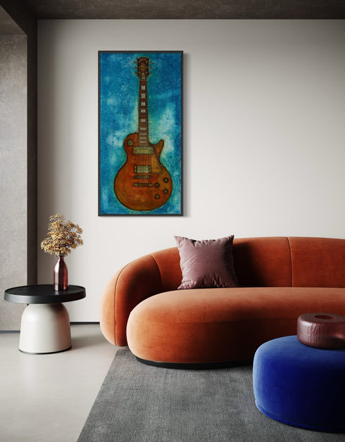 GIBSON LES PAUL CUSTOM | framed giclee on canvas print