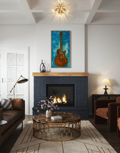 GIBSON LES PAUL CUSTOM | framed giclee on canvas print