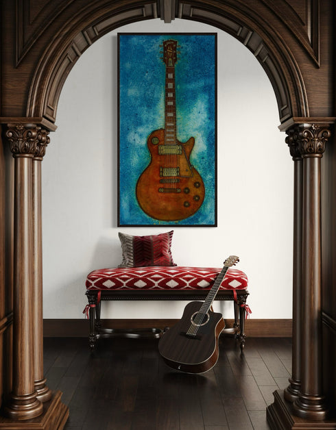 GIBSON LES PAUL CUSTOM | framed giclee on canvas print