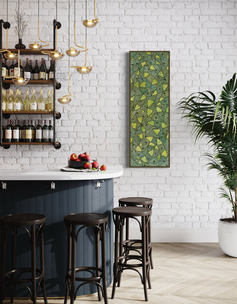 GREEN GOLD SARDINES | framed giclee on canvas print