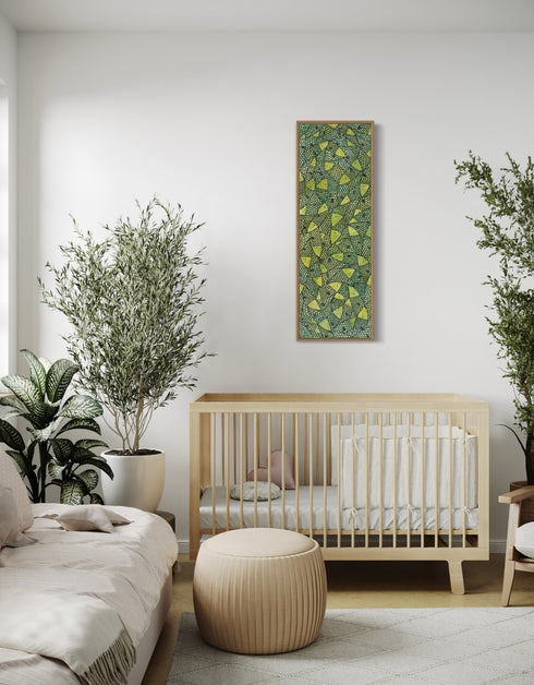 GREEN GOLD SARDINES | framed giclee on canvas print