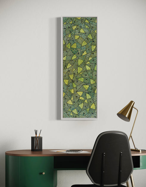 GREEN GOLD SARDINES | framed giclee on canvas print