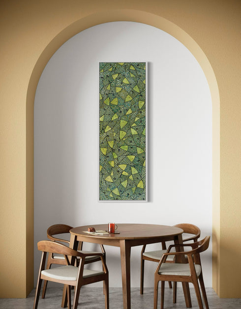 GREEN GOLD SARDINES | framed giclee on canvas print