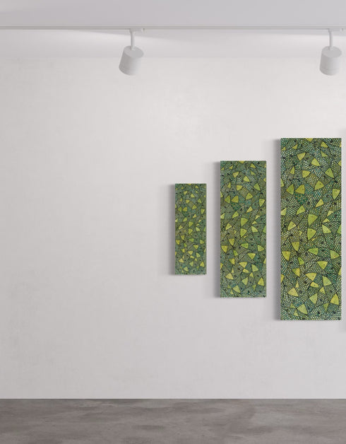 GREEN GOLD SARDINES | framed giclee on canvas print