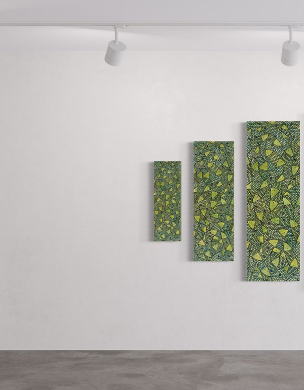 GREEN GOLD SARDINES | framed giclee on canvas print