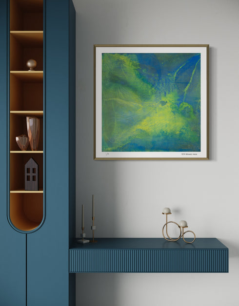 Green Machine is a Limited Edition Print by Seth B. Minkin, with bold green hues and dynamic textures, exuding vitality and strength.