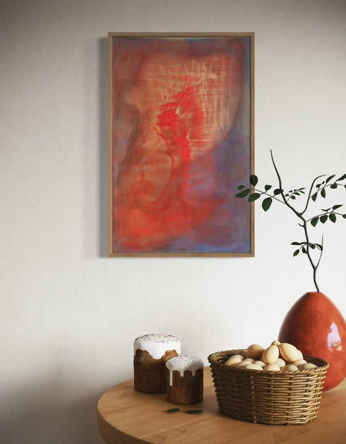 HEARTS ON FIRE | framed giclee on canvas print