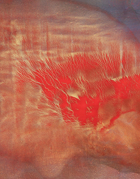 Hearts on Fire is a Limited Edition Print by Seth B. Minkin, with bold reds and fiery oranges, reflecting dynamic and emotive heart shapes.