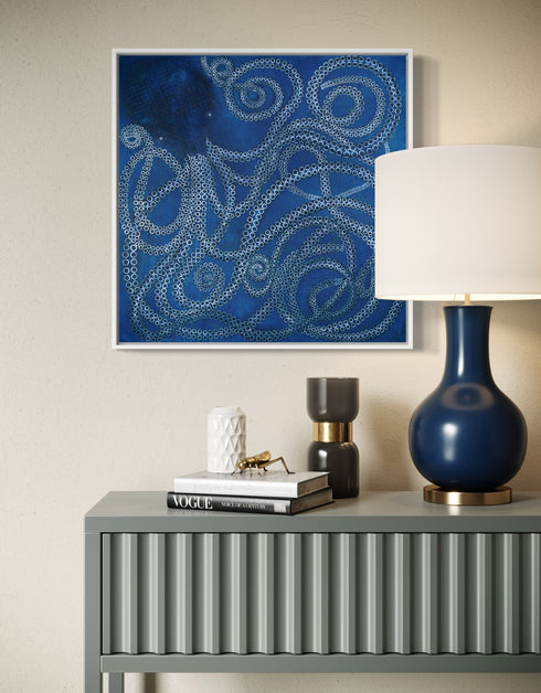 KRACKEN | framed giclee on canvas print