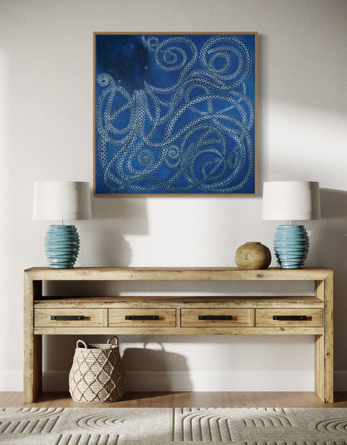 KRACKEN | framed giclee on canvas print