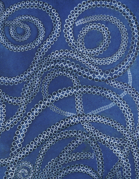 Kraken is a Limited Edition Print by Seth B. Minkin, with ethereal ocean blues and dynamic tentacles, inviting personal interpretation.