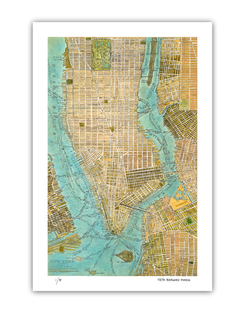 MANHATTAN MAP | limited edition print