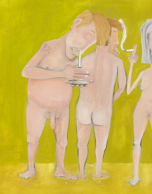 NAKED PEOPLE DOING DRUGS | framed giclee on canvas print
