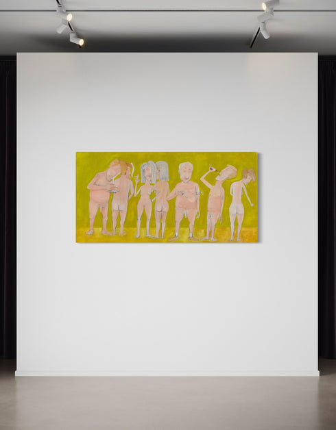 NAKED PEOPLE DOING DRUGS | framed giclee on canvas print