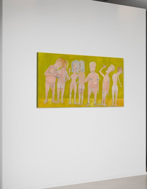 NAKED PEOPLE DOING DRUGS | framed giclee on canvas print