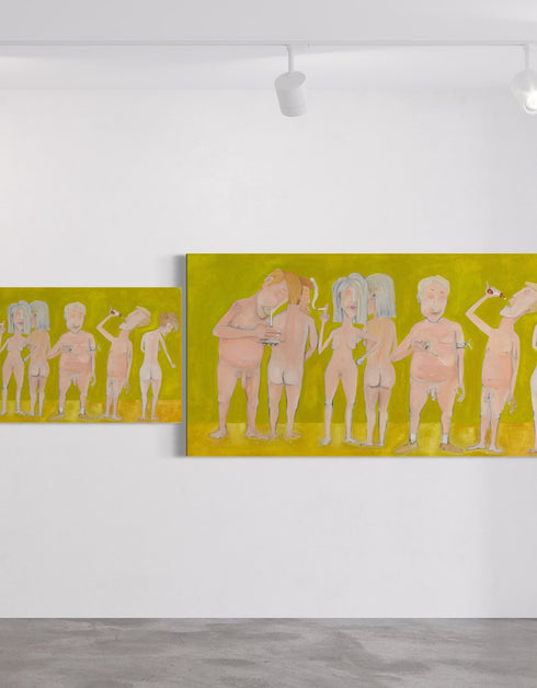 NAKED PEOPLE DOING DRUGS | framed giclee on canvas print