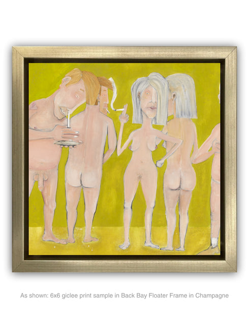 NAKED PEOPLE DOING DRUGS | framed giclee on canvas print