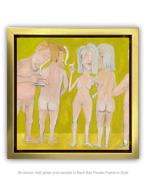NAKED PEOPLE DOING DRUGS | framed giclee on canvas print