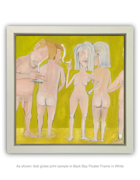 NAKED PEOPLE DOING DRUGS | framed giclee on canvas print