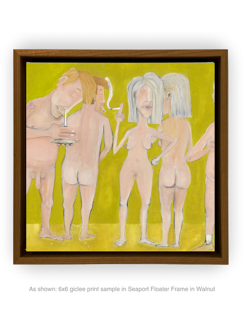 NAKED PEOPLE DOING DRUGS | framed giclee on canvas print