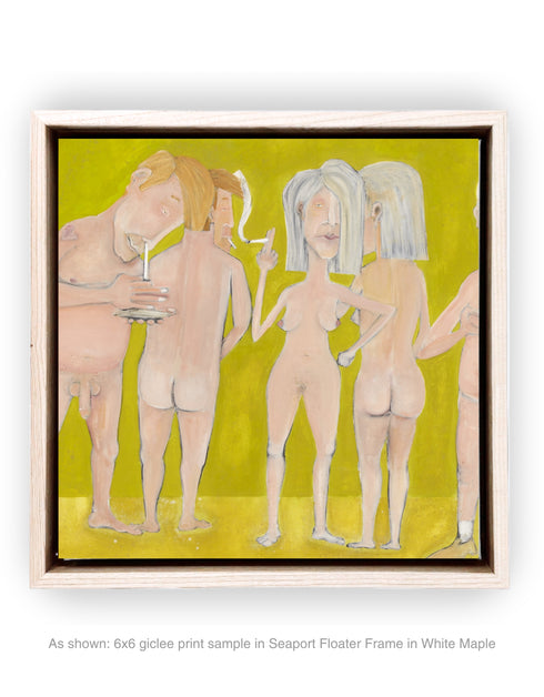 NAKED PEOPLE DOING DRUGS | framed giclee on canvas print