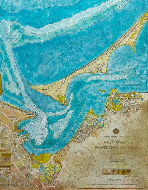 NANTUCKET HARBOR NAUTICAL CHART | limited edition print
