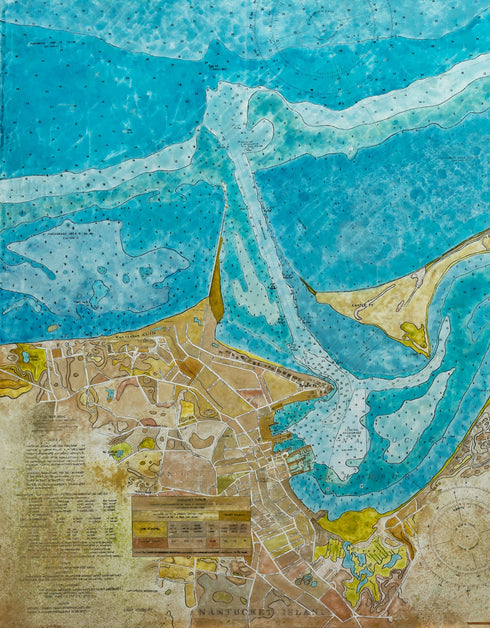 NANTUCKET HARBOR NAUTICAL CHART | limited edition print