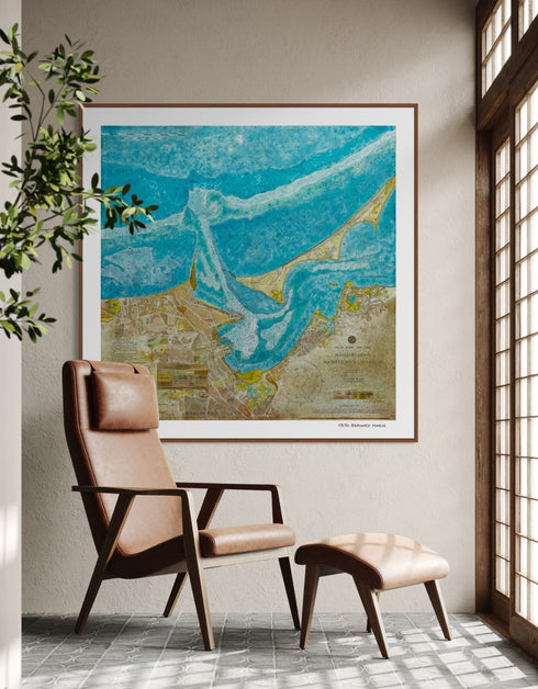 NANTUCKET HARBOR NAUTICAL CHART | limited edition print