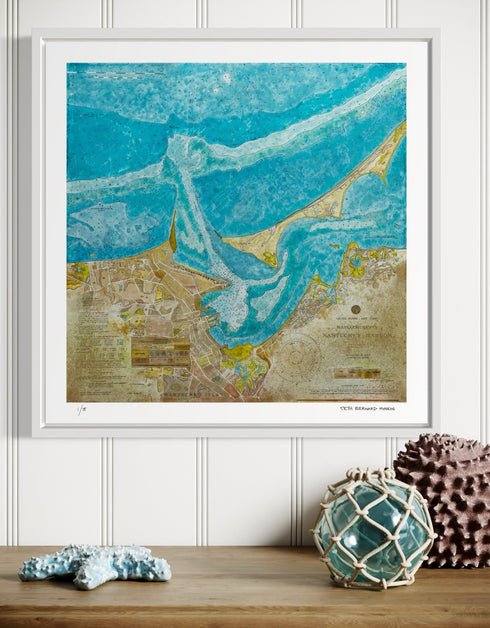 NANTUCKET HARBOR NAUTICAL CHART | limited edition print