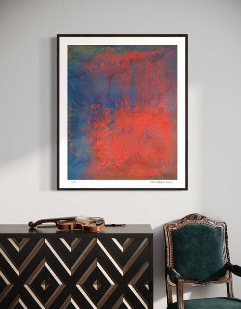Opus is a Limited Edition Print by Seth B. Minkin, with majestic colors and textures, reflecting a powerful and harmonious composition.
