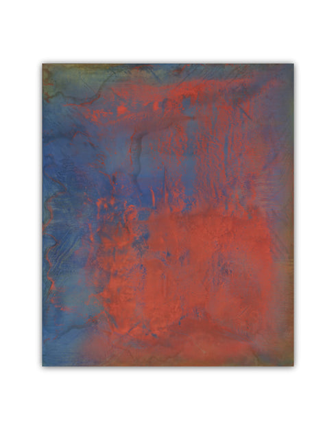 Vibrant painting with bold crimson, earthy warmth, and cobalt highlights, celebrating artistic expression and symphonic beauty.