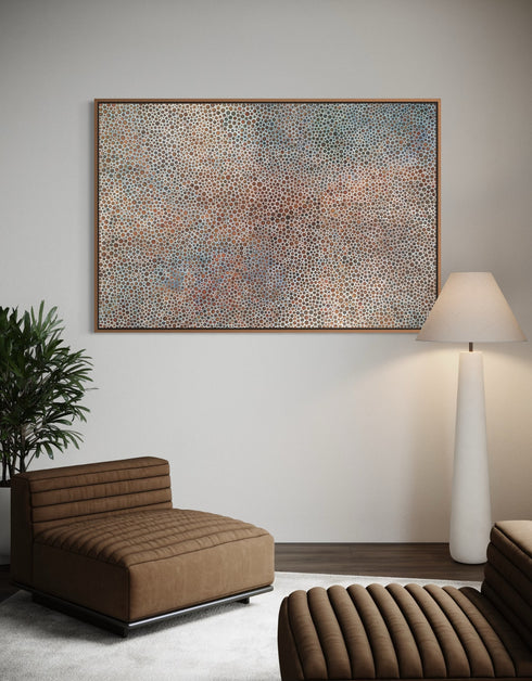 PENNIES | framed giclee on canvas print