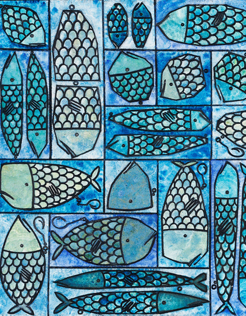 SARDINE TACKLE BOX | framed giclee on canvas print