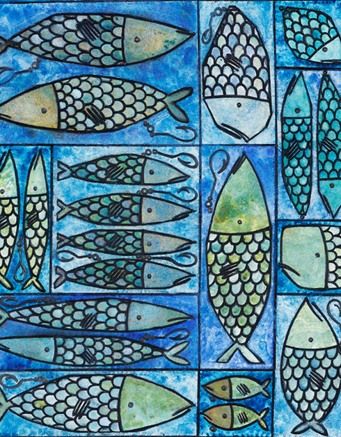 SARDINE TACKLE BOX | framed giclee on canvas print