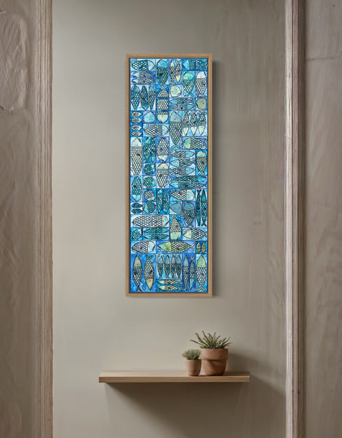 SARDINE TACKLE BOX | framed giclee on canvas print