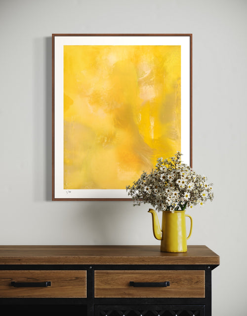 Screaming Yellow Zonker is a Limited Edition Print by Seth B. Minkin, with bold yellow tones and dynamic brushstrokes, capturing an exciting and energetic design.