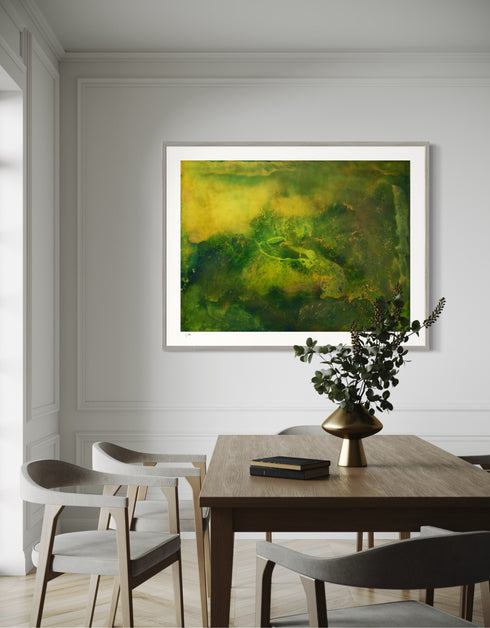 Substrata is a Limited Edition Print by Seth B. Minkin, with rich browns, ochres, and metallic highlights, capturing the earth's layered textures and natural beauty.