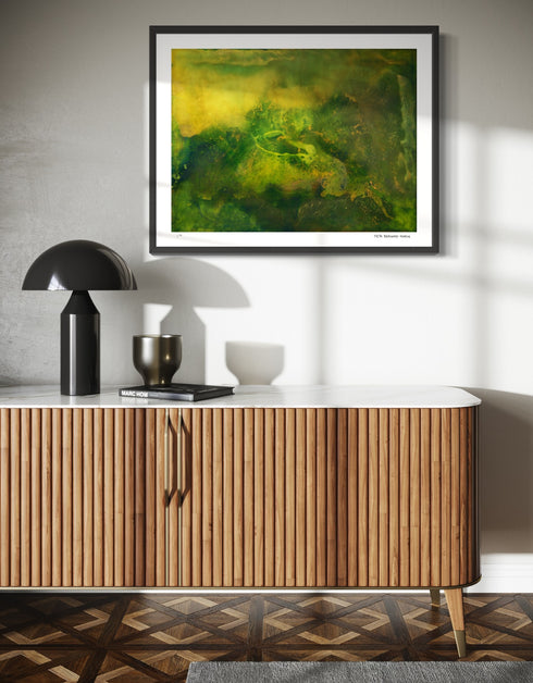 Substrata is a Limited Edition Print by Seth B. Minkin, with rich browns, ochres, and metallic highlights, capturing the earth's layered textures and natural beauty.