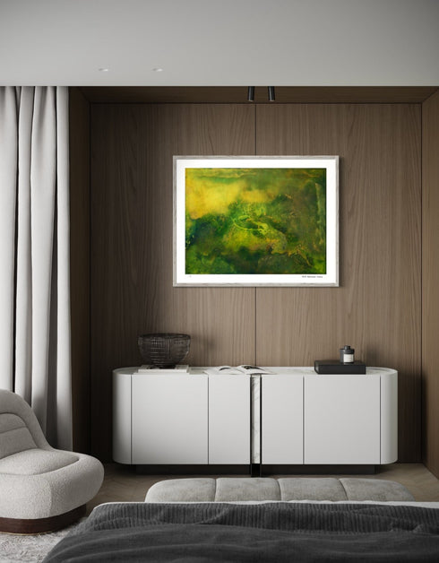 Substrata is a Limited Edition Print by Seth B. Minkin, with rich browns, ochres, and metallic highlights, capturing the earth's layered textures and natural beauty.