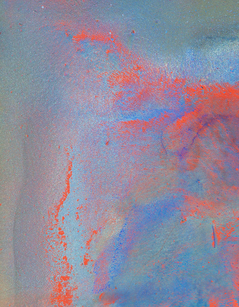 Compact painting celebrating earth, fire, water, and air with vivid colors and dynamic contrasts.