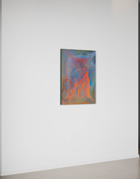 Compact painting celebrating earth, fire, water, and air with vivid colors and dynamic contrasts.