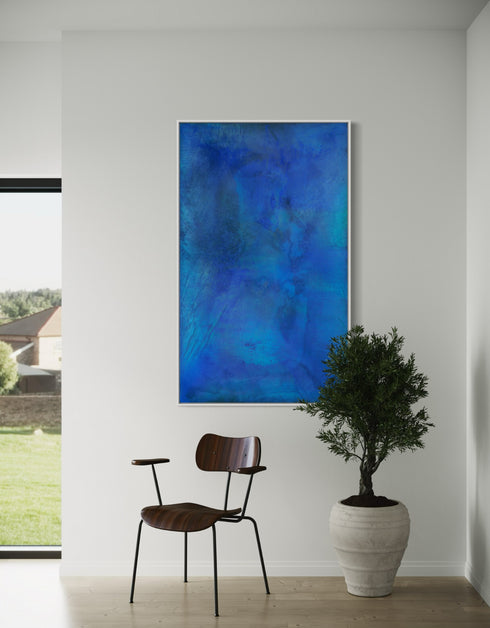TRUE BLUE | framed giclee on canvas print