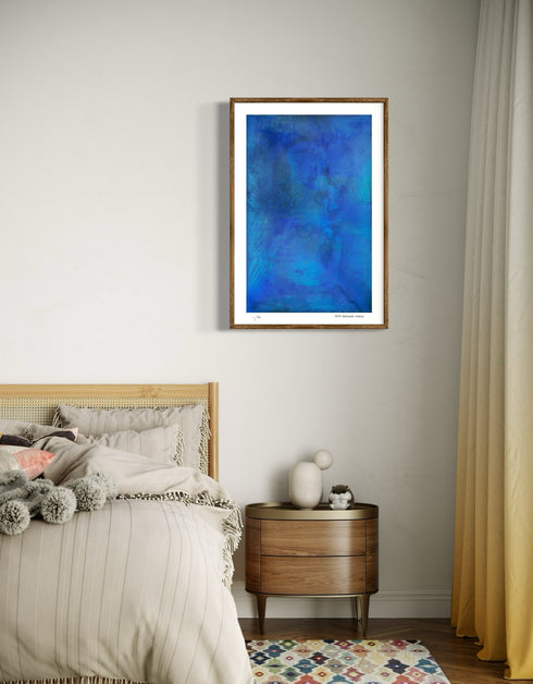 True Blue is a Limited Edition Print by Seth B. Minkin, with rich blues and dynamic textures, reflecting bold and sophisticated design.