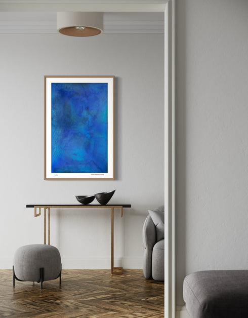 True Blue is a Limited Edition Print by Seth B. Minkin, with rich blues and dynamic textures, reflecting bold and sophisticated design.