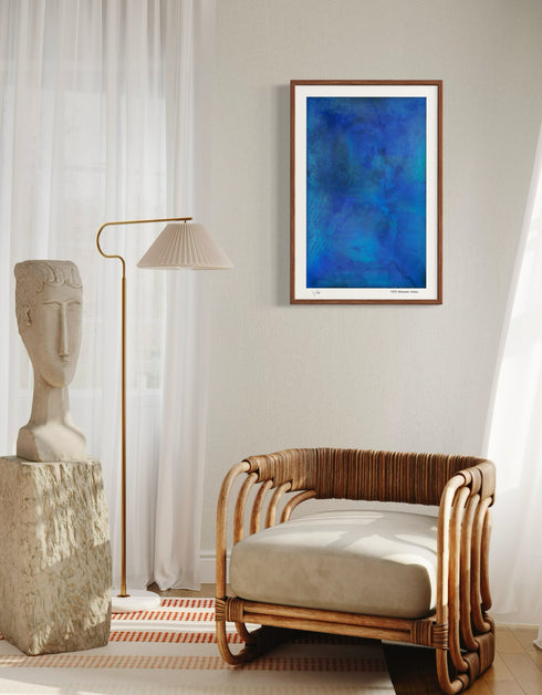 True Blue is a Limited Edition Print by Seth B. Minkin, with rich blues and dynamic textures, reflecting bold and sophisticated design.