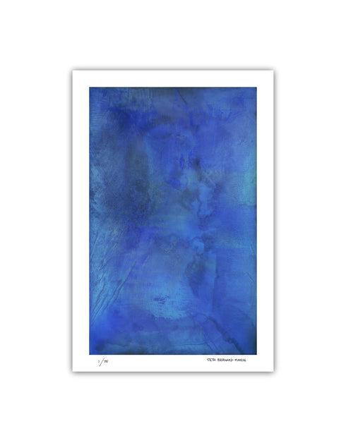 True Blue is a Limited Edition Print by Seth B. Minkin, with rich blues and dynamic textures, reflecting bold and sophisticated design.